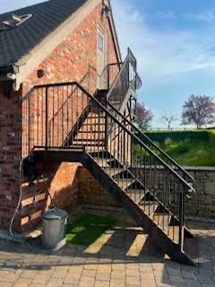 Before — Exterior Staircase Shot Blasting