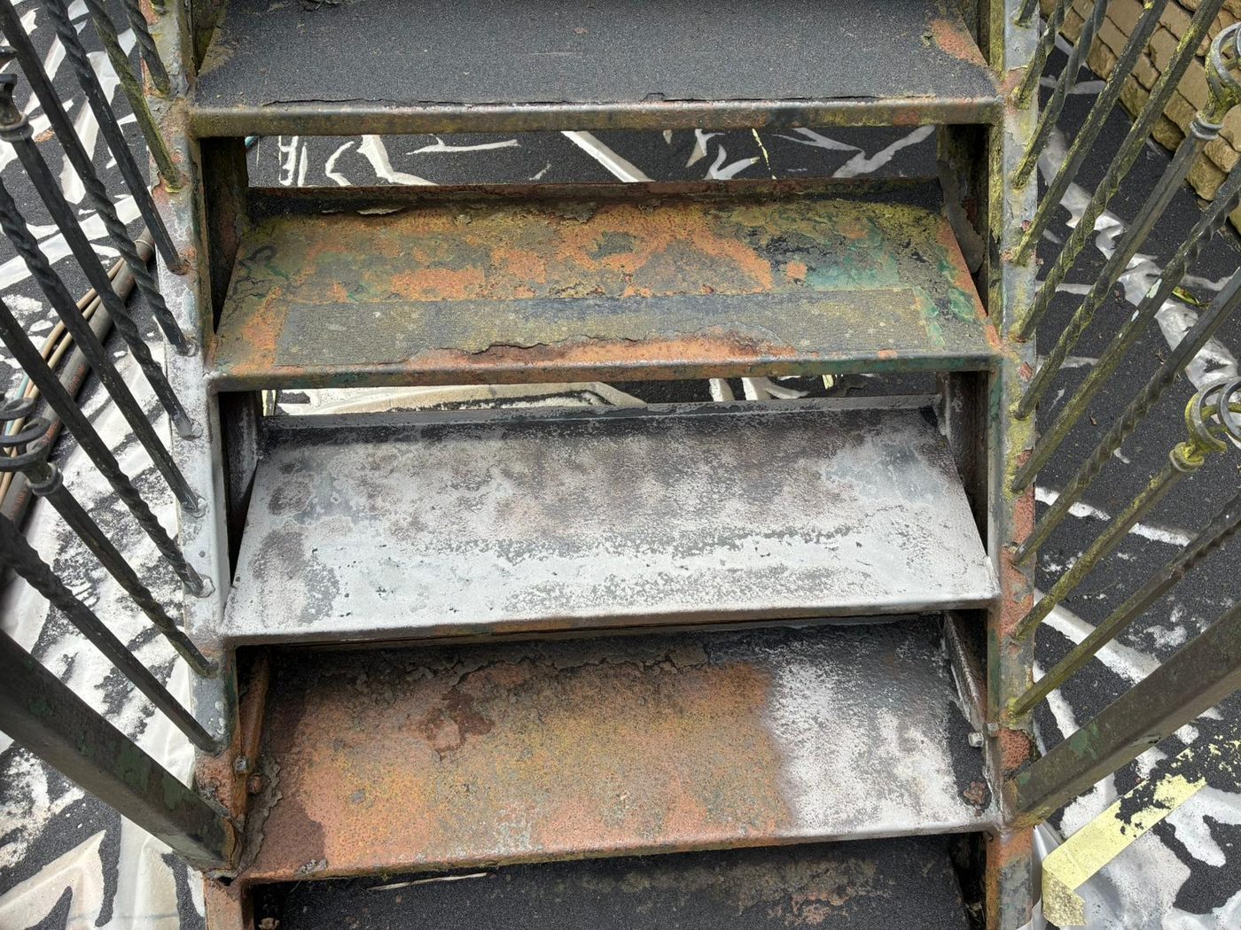 During — Exterior Staircase Shot Blasting