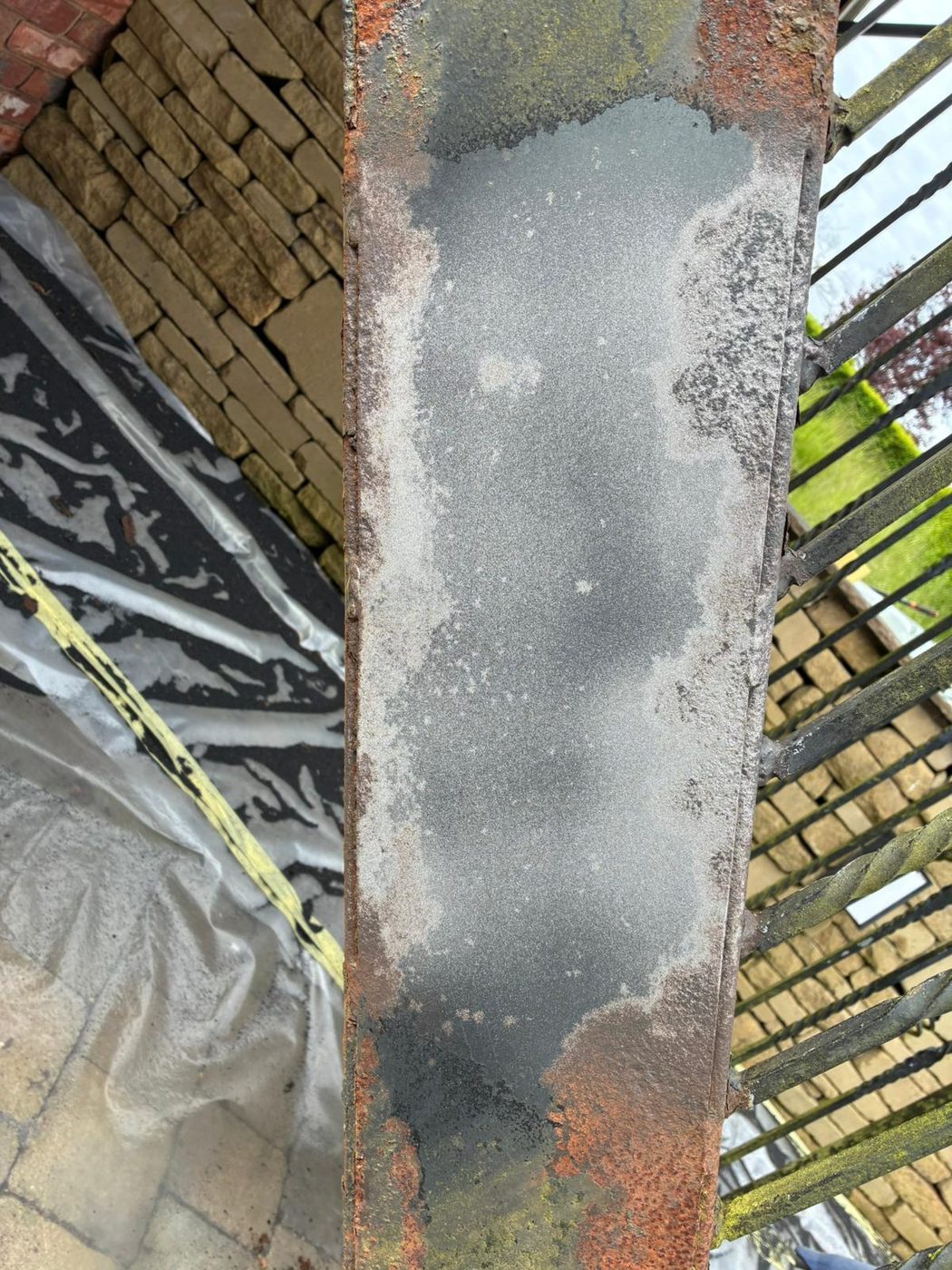 During — Exterior Staircase Shot Blasting